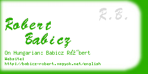 robert babicz business card